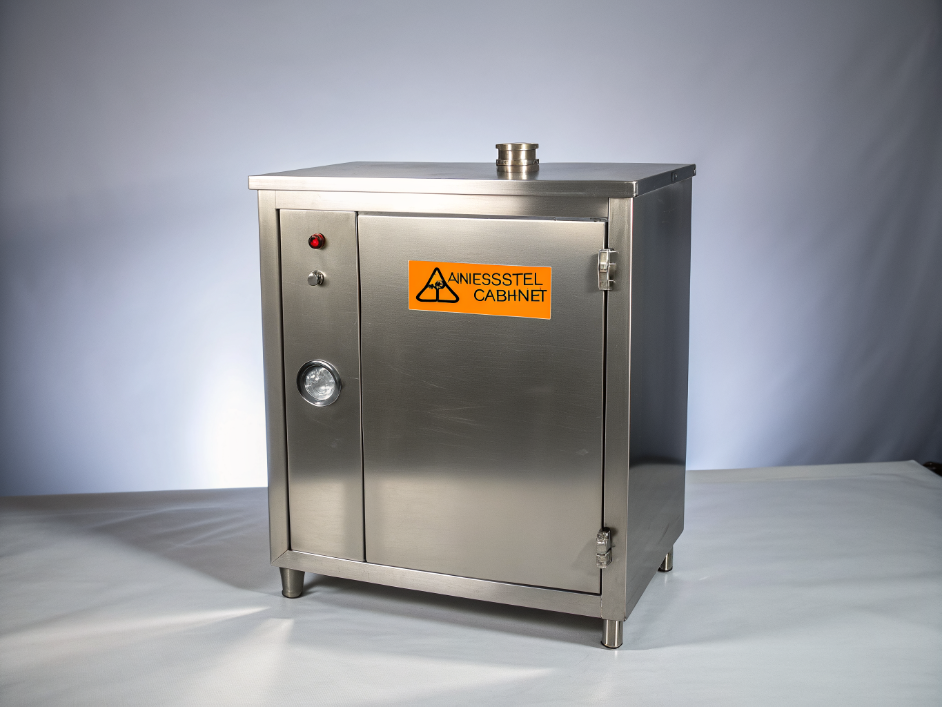 Chemical storage cabinet with leak proof containment sump