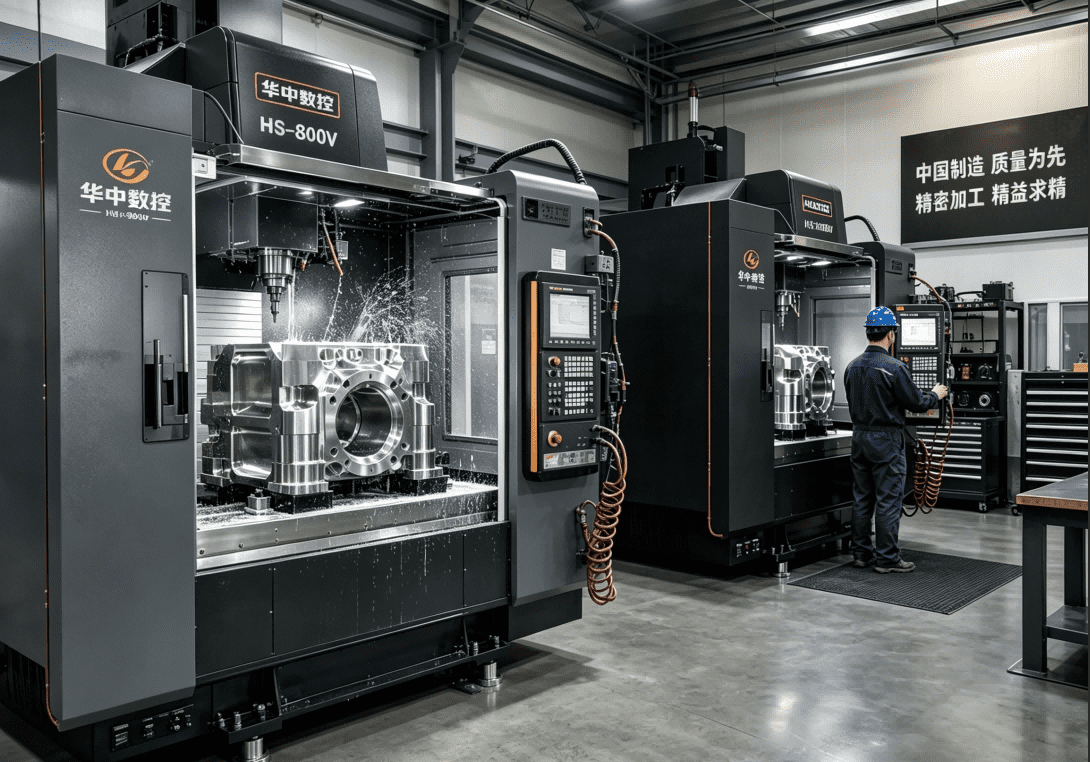 State-of-the-art automated CNC machining production facility with high-precision milling centers