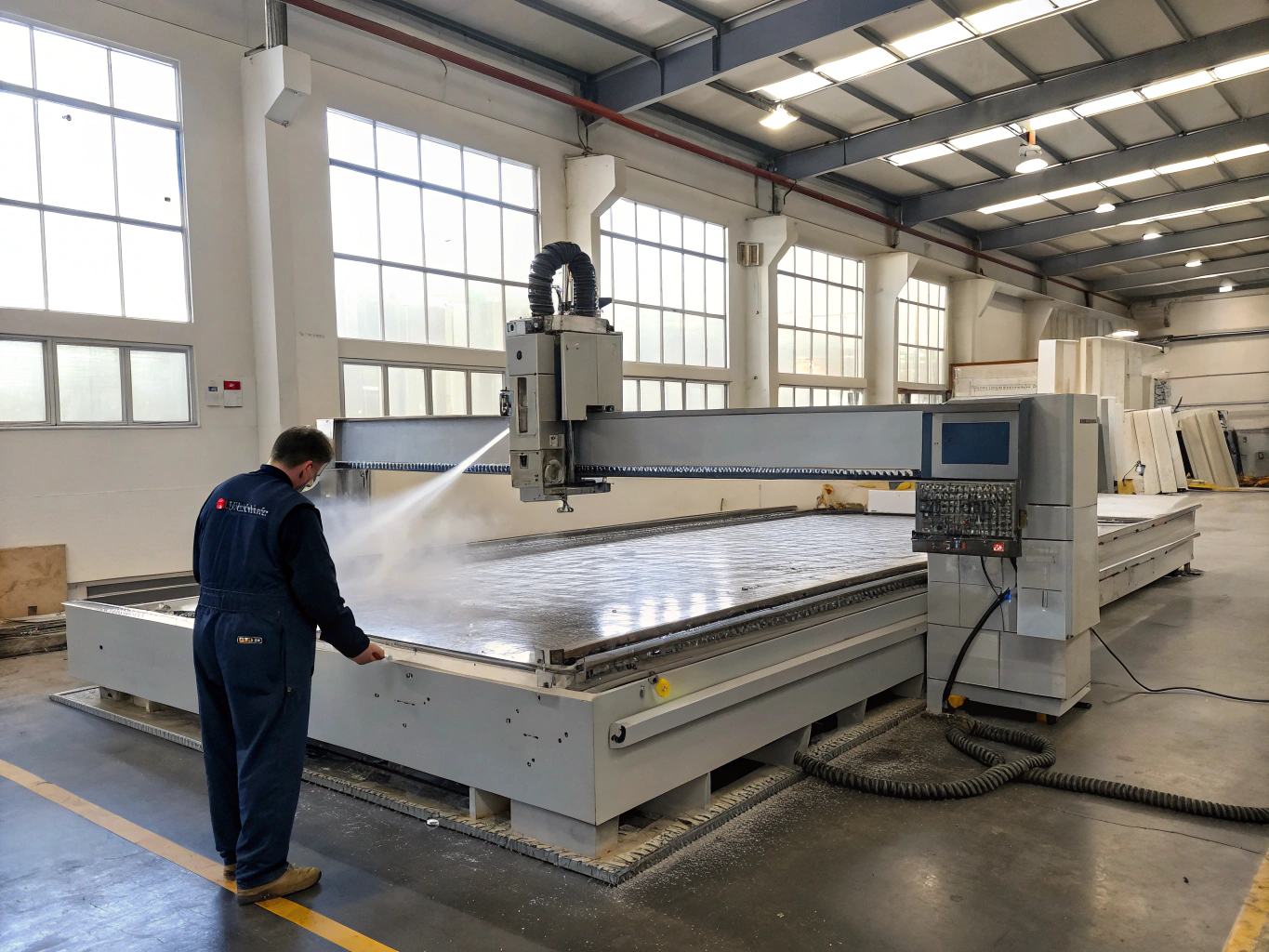 Automated CNC sheet metal punching machine workstation
