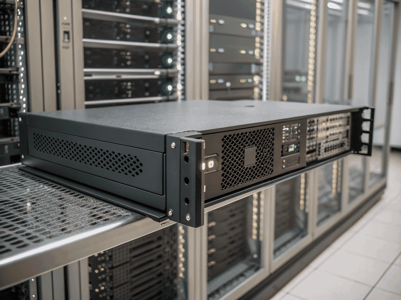 Ruggedized industrial edge server chassis with anti-vibration mountings