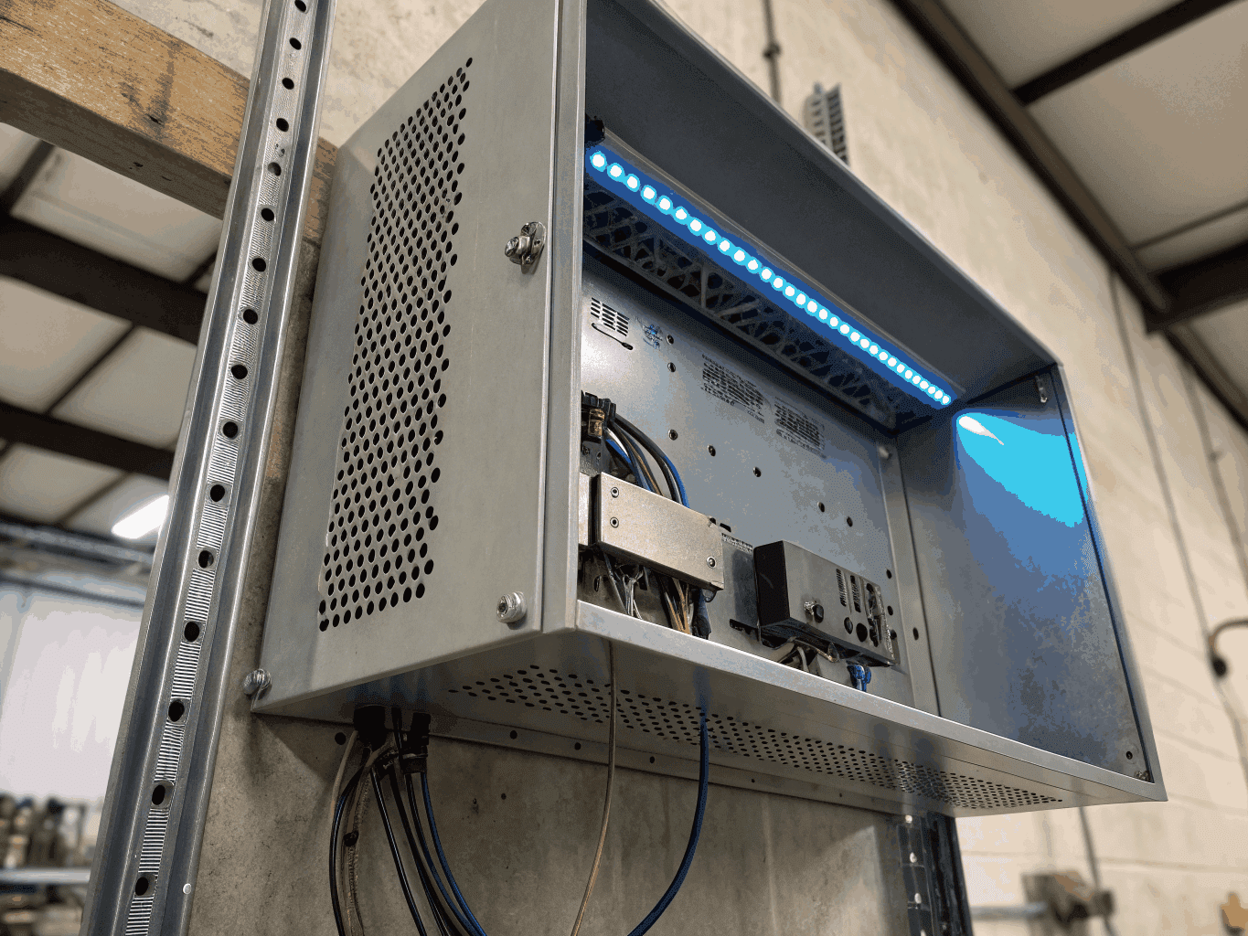Custom fabricated industrial electrical control enclosure