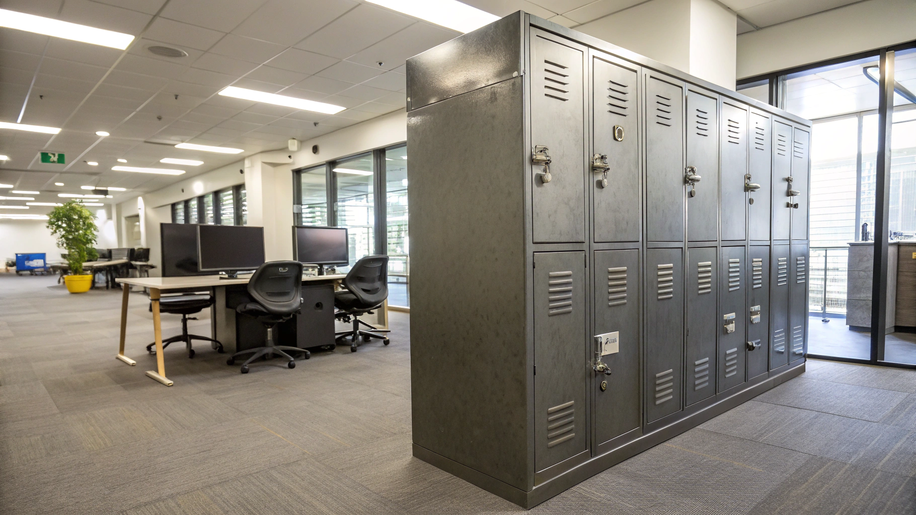 Front view of heavy-duty UL 72 fire-rated industrial filing cabinet
