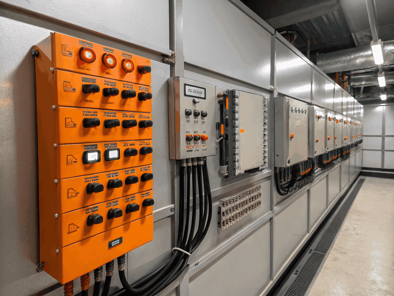 Industrial PLC enclosures, robotic arm bracketry, and automation control assemblies