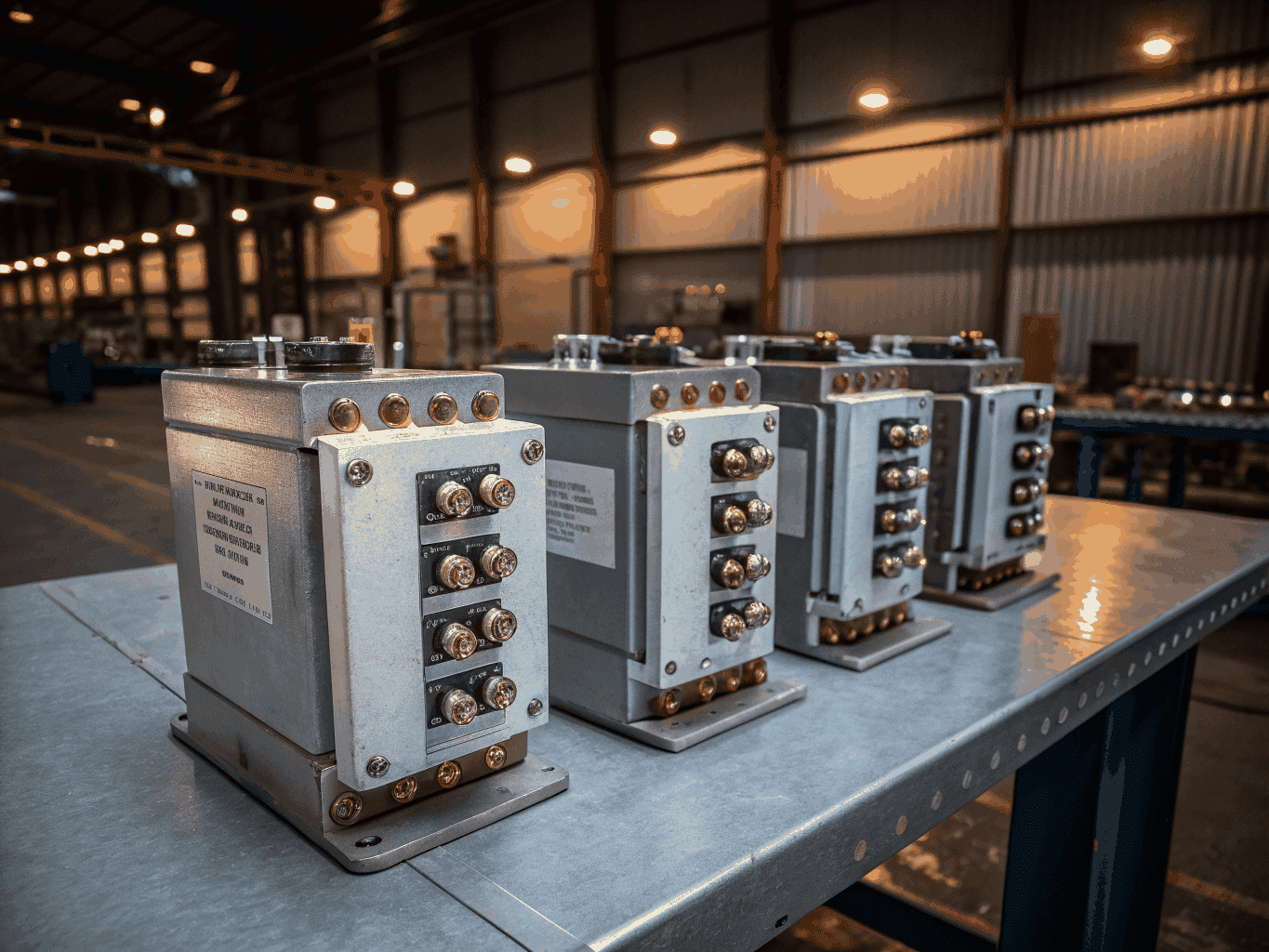 Motor Control Center enclosures during precision manufacturing in the assembly bay