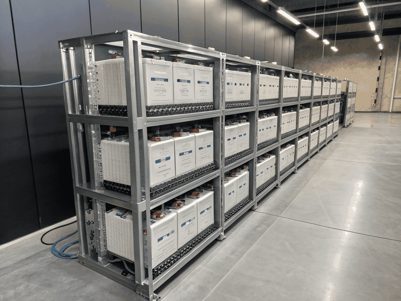 Modular structural battery storage rack system