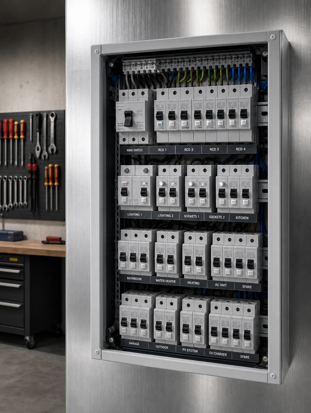 Heavy duty industrial sheet metal power distribution cabinet