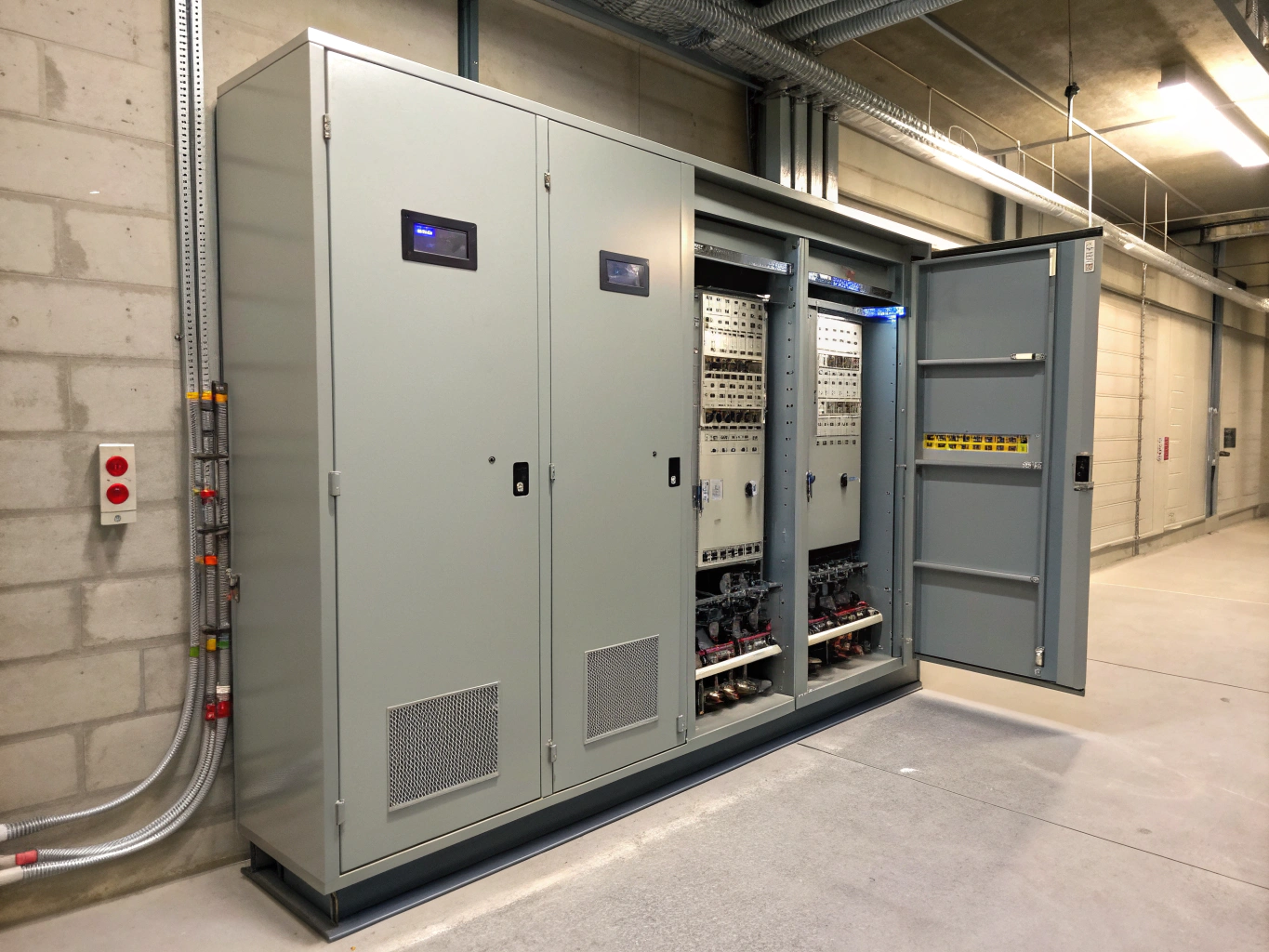Heavy-duty industrial power distribution cabinet enclosure