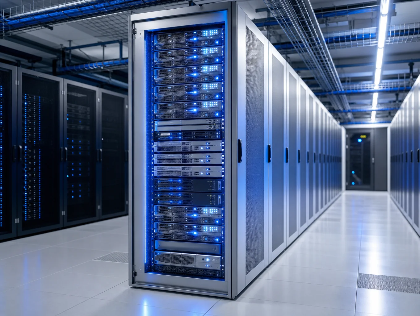 Modular high-density server rack cabinet assembly