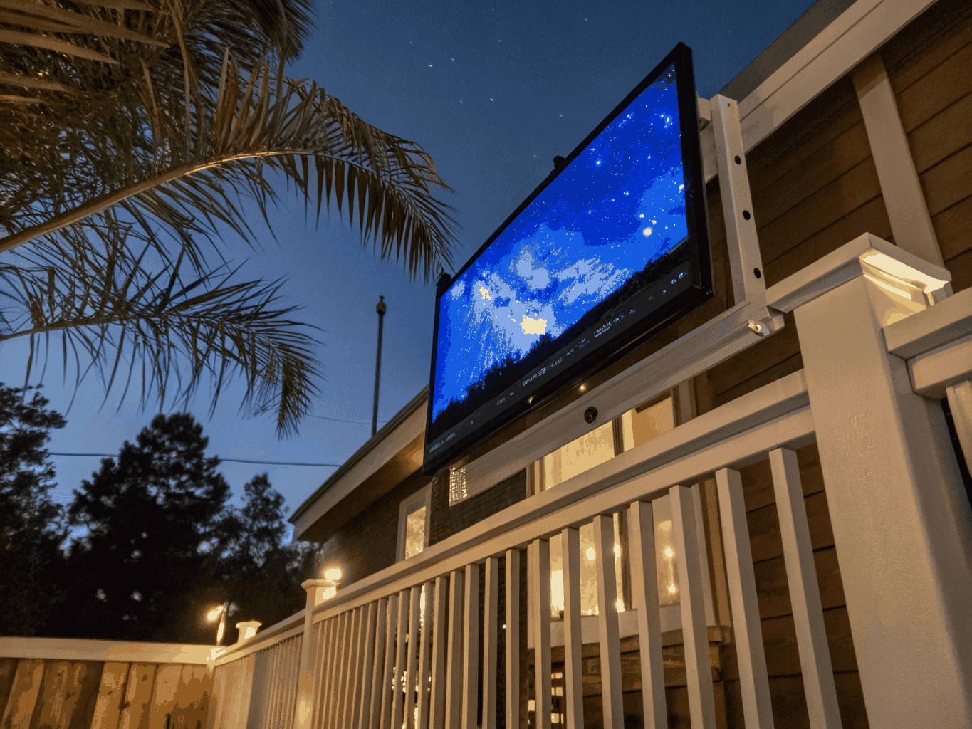 Protective outdoor waterproof TV enclosure