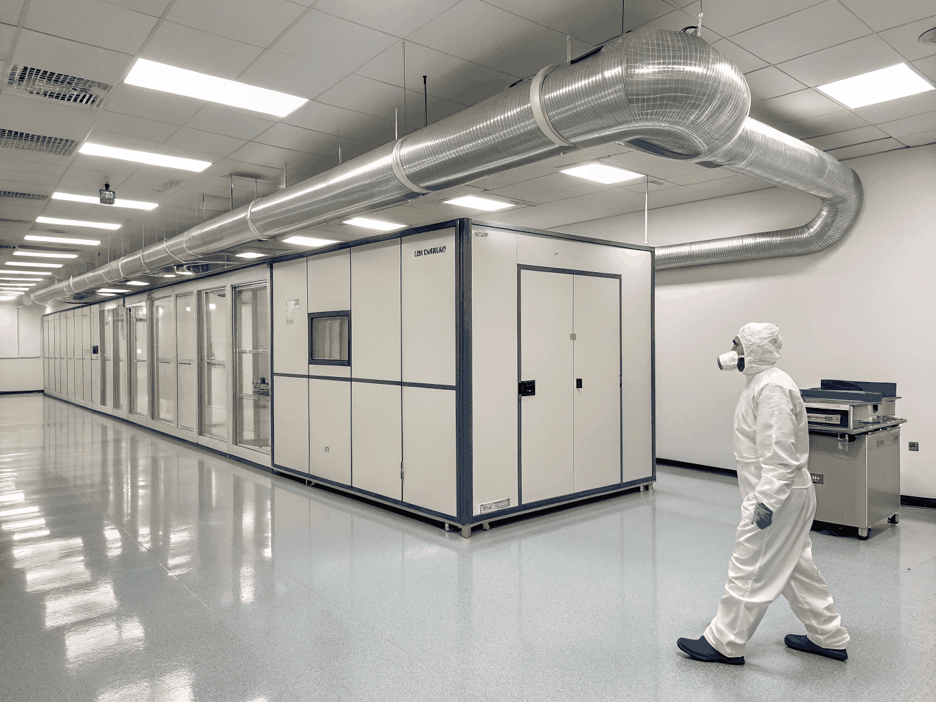 Clean room stainless steel ductwork system