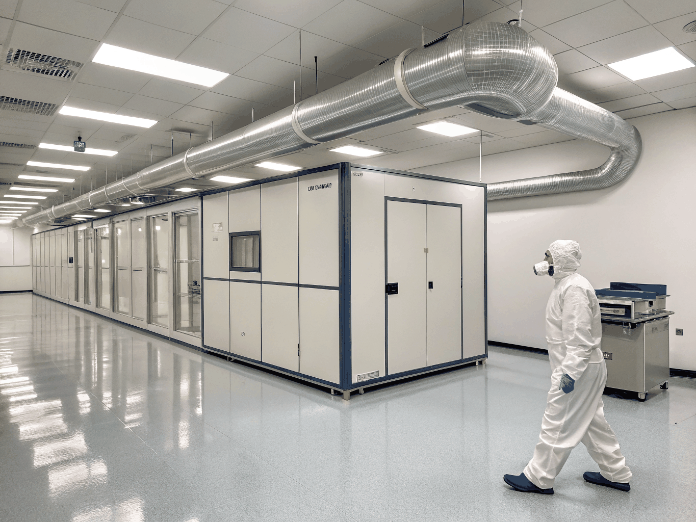 Mirror polished stainless steel plenum boxes and HEPA filter housings