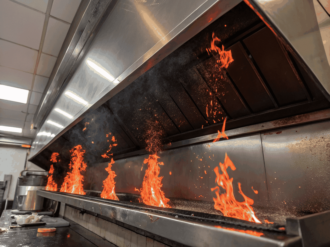 Commercial kitchen grease exhaust ductwork