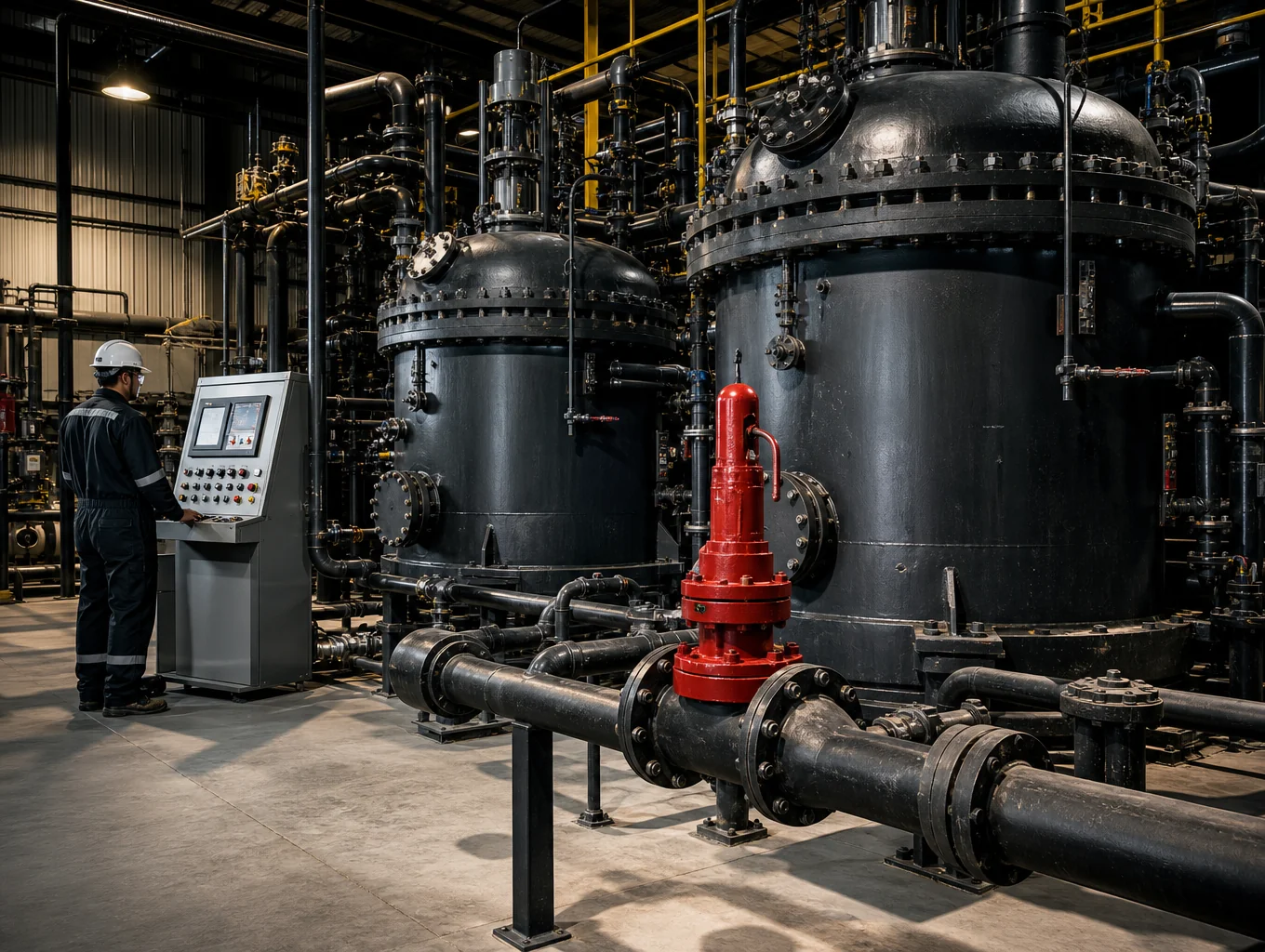 Environmental exhaust scrubber ducting setup