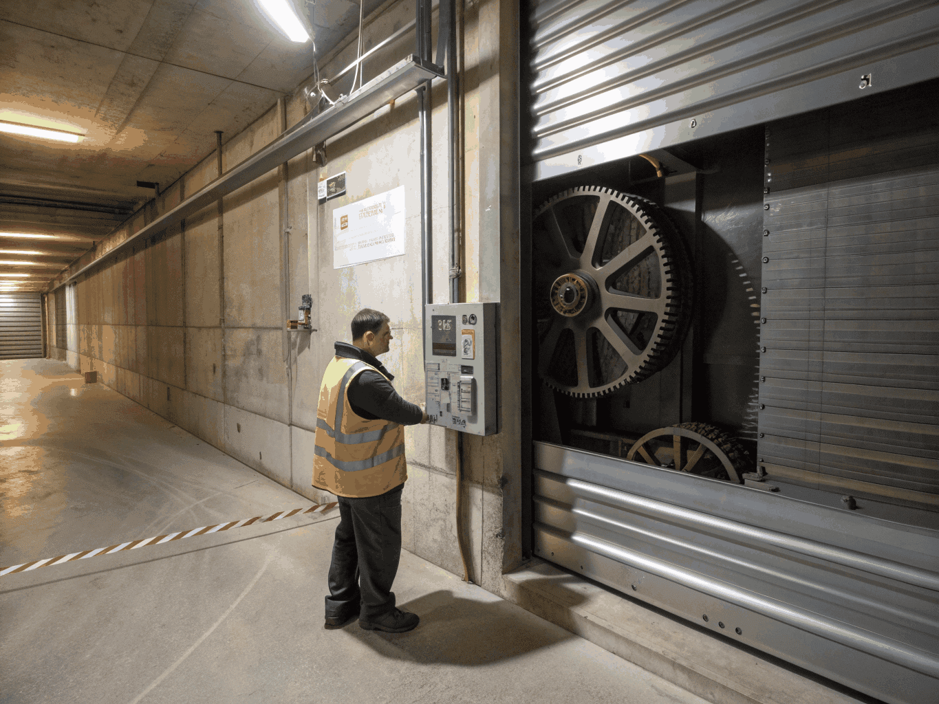 Motorized fire and smoke damper assembly in commercial ventilation duct
