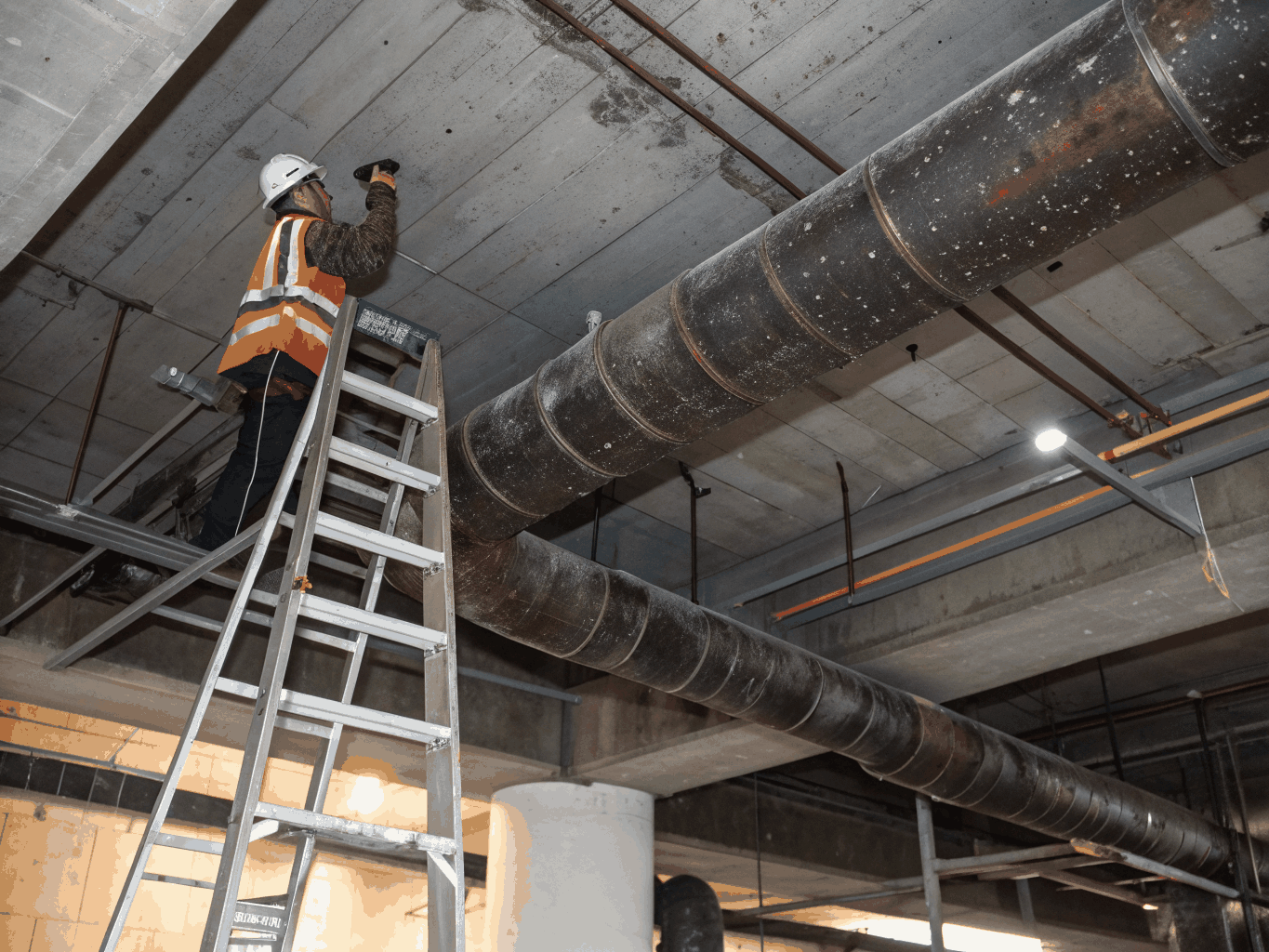 Welded industrial ventilation duct fittings and heavy steel exhaust elbows