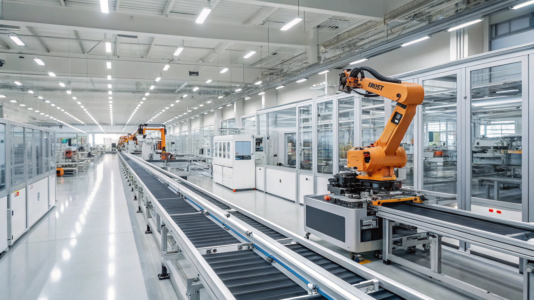 Robotic automotive body panel assembly line in an OEM production facility