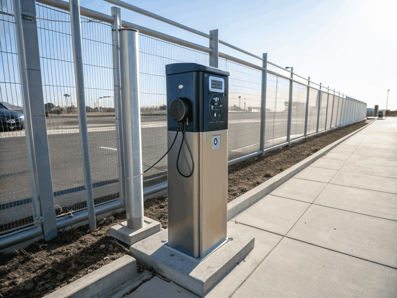 Sheet metal enclosure for electric vehicle fast charger unit
