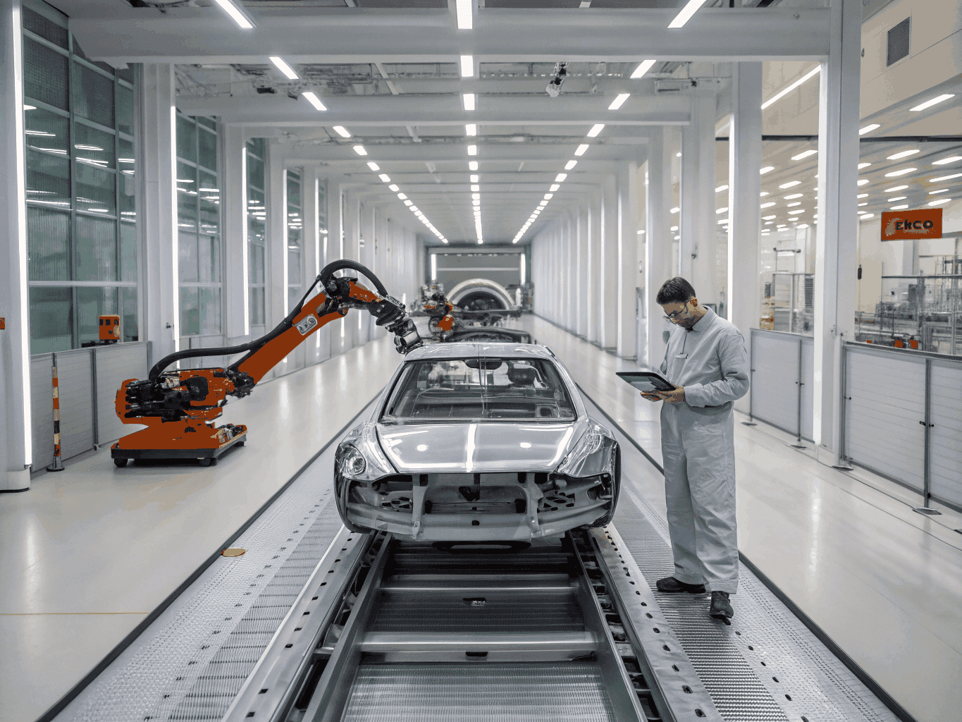 Automated sheet metal conveyor line in high-volume OEM factory
