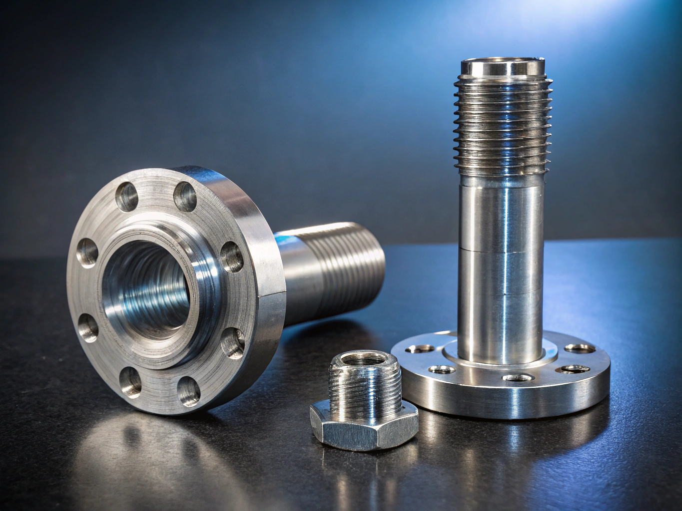 Titanium and aluminum precision aerospace pipe fittings